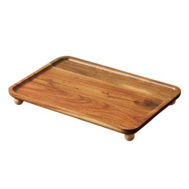 Imagem de Wzmzjy Cadeira de Pedestal Decorativa Rústica de Madeira, Tábua de Armazenamento de Cozinha para Mesa, Expositores de Mesa, 30cmx20cmx3.5cm