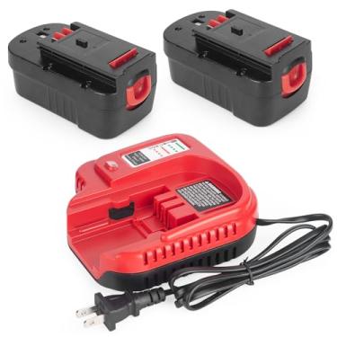 Imagem de 2Pack 18V 4.0Ah Ni-Mh Battery and BDFC240 Charger Kit for Black and Decker 18V Battery HBP18 HBP18-OPE 244760-00 FSB18 FS18C FS18BX Compatible with Black&Decker 18 Volts Batteries