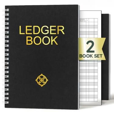 Imagem de ZENO Livro contábil – Pacote com 2 livros contábeis para pequenas empresas, planejador financeiro, rastreador de despesas, livro de registro contábil, rastreador de contas, caderno de planilhas