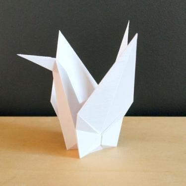 Imagem de Pássaro Tsuru M / Japonês, Dobradura, Origami 3d - Toque 3D, Branco