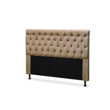 Imagem de Cabeceira Cristal 1,40 Para Cama Box Suede Amassado Castor - JS Móveis