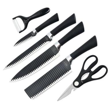 Imagem de Elegância No Churrasco: Kit Facas Inox 6 Peças Antiaderente - Melhor P