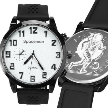 Imagem de Relogio Masculino Silicone Qualidade Premium Preto Aço Inox - Orizom