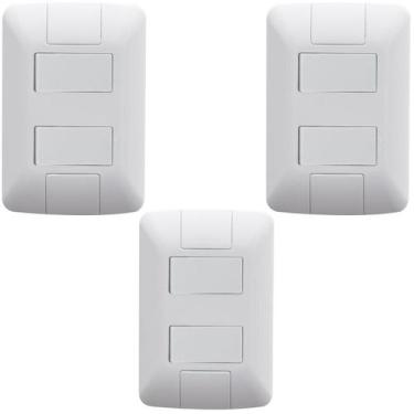 Imagem de Kit 3 Conjunto Interruptor Simples + Paralelo 6a Tramontina