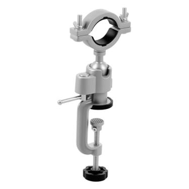 Imagem de Torno de grampo de bancada, suporte de broca elétrica giratório de 360°, suporte de broca elétrica profissional, suporte universal para moedor de bancada para madeira, corte de conduíte, perfuração de
