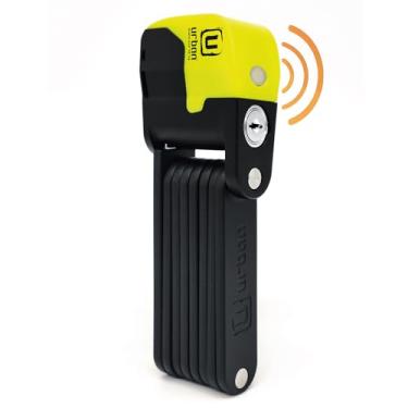 Imagem de URBAN UR476Y Cadeado inovador de bicicleta sem e com alarme 120 dB Hi-Tech, cadeado de bicicleta dobrável 2 em 1, seguro, suporte mais funcional e transporte sem ruídos, antirroubo bicicleta skate