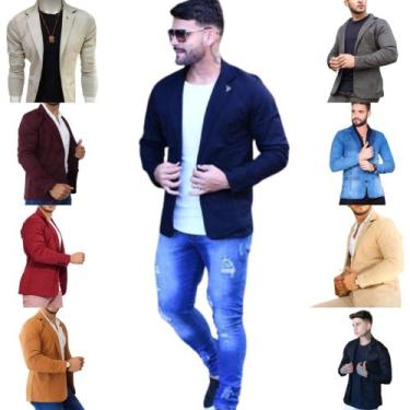 Imagem de Blazer Masculino Esporte Fino Slim Fit com Elastano - Debatt, Azul, XG