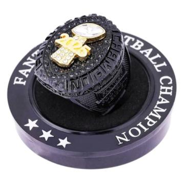 Imagem de ZZXZJW Prêmio Troféu Anel Campeonato de Futebol Fantástico 2025 para Vencedor da Liga de Futebol de Fantasia, Metal, Cristal