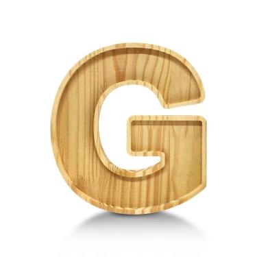 Imagem de Petisqueira Letra G Tábua Com Rebaixo Madeira Pinus Woodspot