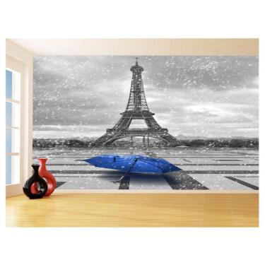 Imagem de Papel De Parede Paris Eiffel Guarda Chuva Céu 3,5M Ncd309