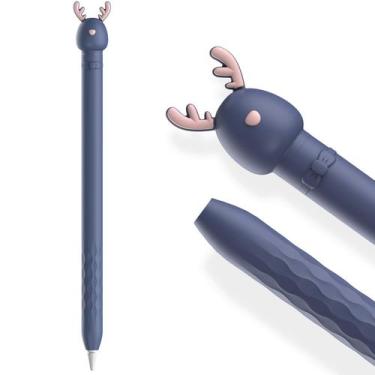 Imagem de Estojo AHASTYLE para Apple Pencil, silicone, 1ª geração, Blue Deer