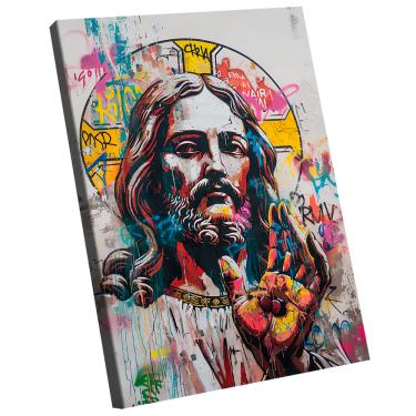 Imagem de Quadro Decorativo Jesus Grafite
