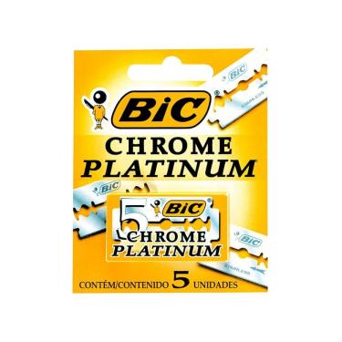 Imagem de Lâmina de barbear descartável Chrome Platinum 5uni Bic