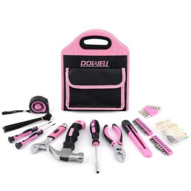 Imagem de Kit de ferramentas DOWELL 167PCS rosa para manutenção doméstica DIY