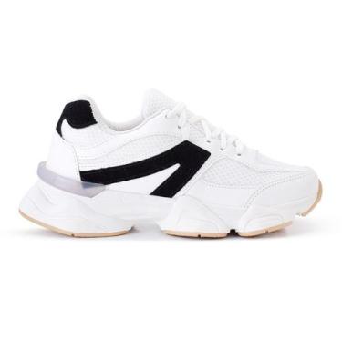 Imagem de Tênis Feminino Esportivo Leve e Confortável Branco Preto - Onyx, Branc