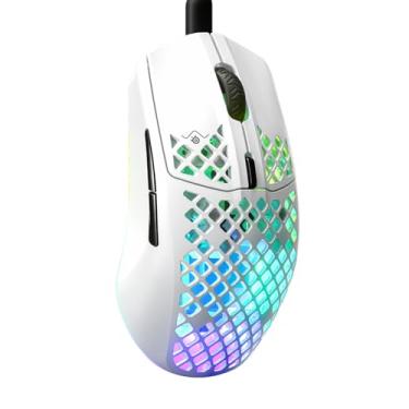 Imagem de SteelSeries Aerox 3 - Mouse para jogos Holey RGB - Design ultraleve resistente à água - Sensor óptico TrueMove Core de 8.500 DPI - Neve