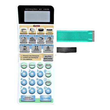 Imagem de Membrana teclado Para Microondas Panasonic Nng 61bh Grill Auto Brown -