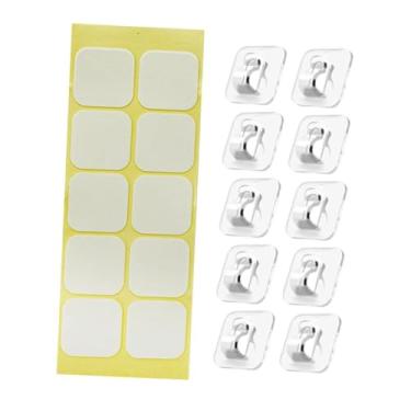 Imagem de Amagogo Clipes adesivos para cabos, ganchos de parede transparentes, fáceis de instalar, suportes para fios pequenos, clipes para luzes de Natal para cabos, 10 Peças