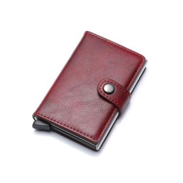 Imagem de Carteira de couro minimalista RFID para homens e mulheres - Lightbek O