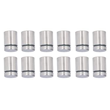 Imagem de KIMISS Conjunto de Parafusos Impasse de Aço Inoxidável de 12 Unidades - Fixadores de Montagem Em Parede de 19x25 Mm para Sinalização, Suspensão de Fotos e Suporte de Painel