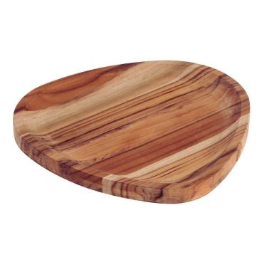 Imagem de Bandeja Organica Churrasco Tramontina Em Madeira Teca Fsc Com Acabamento Em óleo Mineral 25x25 Cm