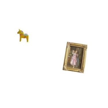 Imagem de Fenteer Escultura de Cavalo Sueco Dalecarlian, Ornamento de Resina, Suporte de Exibição para Estante, Armário de Entrada, Decoração para Casa E Porta-retratos