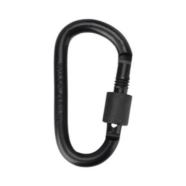 Imagem de 1 pçs mosquetão de alumínio d-ring chaveiro clipe snap gancho mosquetã