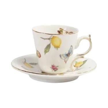 Imagem de Conjunto Elegante De Xícaras De Café De Cerâmica Com Pires E Prato De 