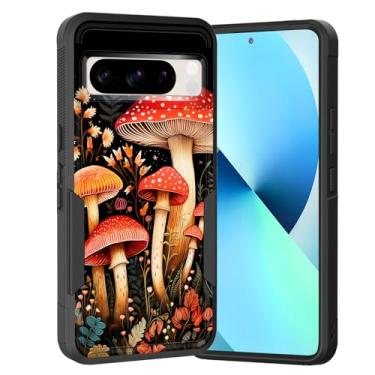 Imagem de KJFHDJFDH Capa para Pixel 8 Pro, camada dupla, híbrida, resistente, resistente, à prova de choque, policarbonato rígido + capa protetora de silicone macio para Google Pixel 8 Pro de 6,7 polegadas