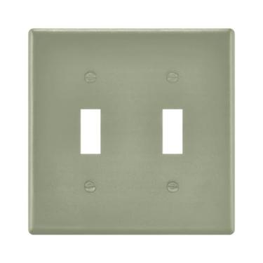Imagem de Burbuja Capa de placa de parede para interruptor de luz de cor sólida verde sálvia, placa decorativa de parede, parafusos incluídos, 2 faixas