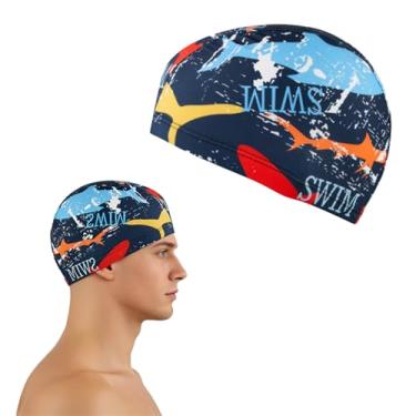 Imagem de Touca de banho e natação durável - fácil de colocar/tirar para homens e mulheres, proteção confortável do cabelo