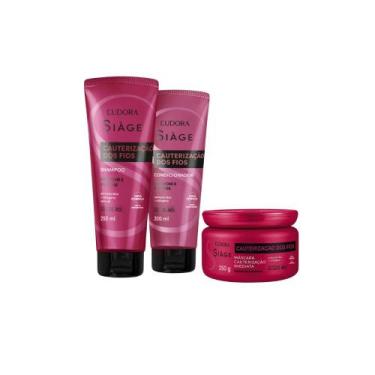 Imagem de Kit Eudora Siage Cauterização dos Fios  Shampoo + Condicionador + Másc