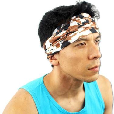 Imagem de Bandana Marrom Camuflado Coolmax Proteção Pesca Ciclismo - V-Fox