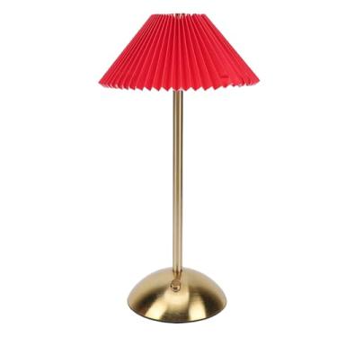 Imagem de Asixxsix Abajur de Mesa de Cabeceira, Abajur de Cabeceira Sem Fio Recarregável Com de Tecido, de Mesa, Luz Noturna para Dormitório, Sala de Estar, Escritório, Quarto de (Tipo 2)