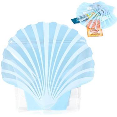 Imagem de Bolsa Seashell Hangover Kit DEEKA Blue Reutilizável 20x20cm
