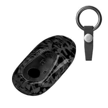 Imagem de Capa de chave de carro de fibra de carbono ABS compatível com Benz CES Classe GLC W206 W223 W214 E300 C260 C300 S450 S500 S400 Acessórios(F-Carbon Set1)