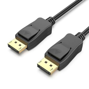 Imagem de cabo DisplayPort 1.4 8K 60Hz 4K 144Hz 1,8m (6 pés), VESA certificado, DP para DP macho-macho, HBR3 32,4 Gbps, HDR, conectores banhados a ouro para monitor, PC e placa de vídeo