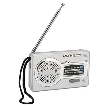 Imagem de Dioche Rádio Transistor Am Fm Portátil, Mini Rádio de Bolso Com Alto-falante, Entrada para Fone de Ouvido, Chip Dsp, Prata Cinza para Uso de Emergência Em Viagens Domésticas