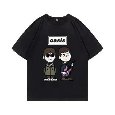 Imagem de Camiseta Unissex De Algodão, Manga Curta, Tamanho Grande, Verão, Casua