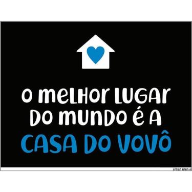 Imagem de Placa Decorativa - Melhor Lugar Mundo Casa Do Vovô 36X46