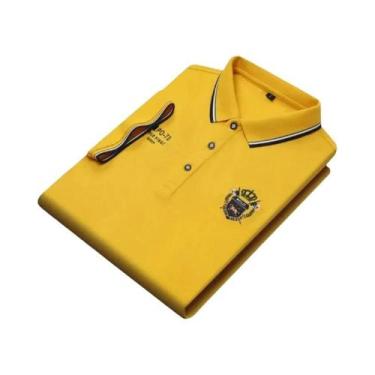 Imagem de Camisas Polo Masculinas De Verão Leves E Respiráveis Com Bordado, Mang