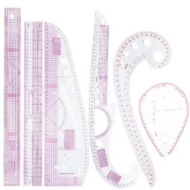 Imagem de Conjunto De Réguas Curvas Francesas Flexíveis De 6 Peças Para Modelage