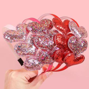 Imagem de Tiaras De Coração Com Lantejoulas Para Mulheres E Crianças, Acessórios