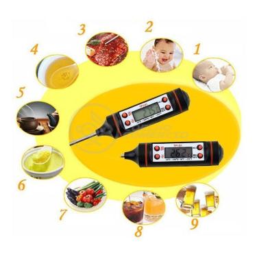 Imagem de Termômetro Culinário Cozinha Digital Mede -50ºc A +300ºc