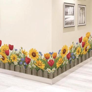 Imagem de Adesivos de parede Sunny Sunflower PVC autoadesivos 50x70cm - yiweisai