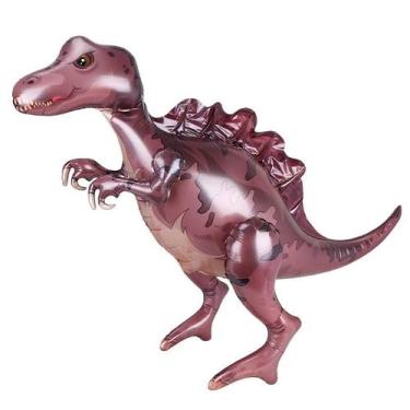 Imagem de Balão Metalizado Dinossauro Jurássico Espinossauro 82x80cm Design 3D -