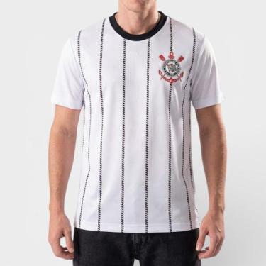 Imagem de Camiseta Corinthians Povo Masculina - Branco - GG - Braziline, GG