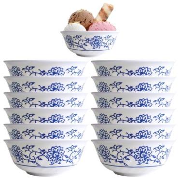 Imagem de 12 Tigelas Bowl em Melamina Pote 830ml Petiscos Sobremesas - Fx