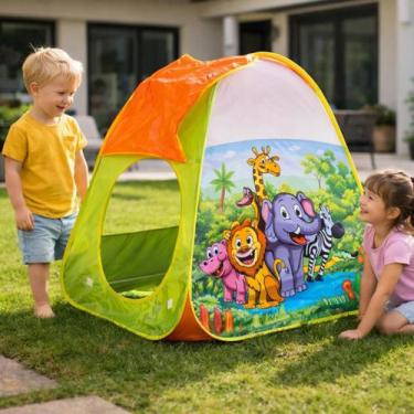 Imagem de Barraca Infantil Dobrável Cabana Portátil Toca Brinquedo Criança Menin