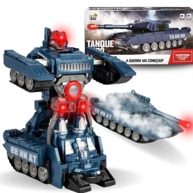 Imagem de Tanque Robô de Guerra Luz Som Com Ou Sem Fumaça Brinquedo - - Europio,